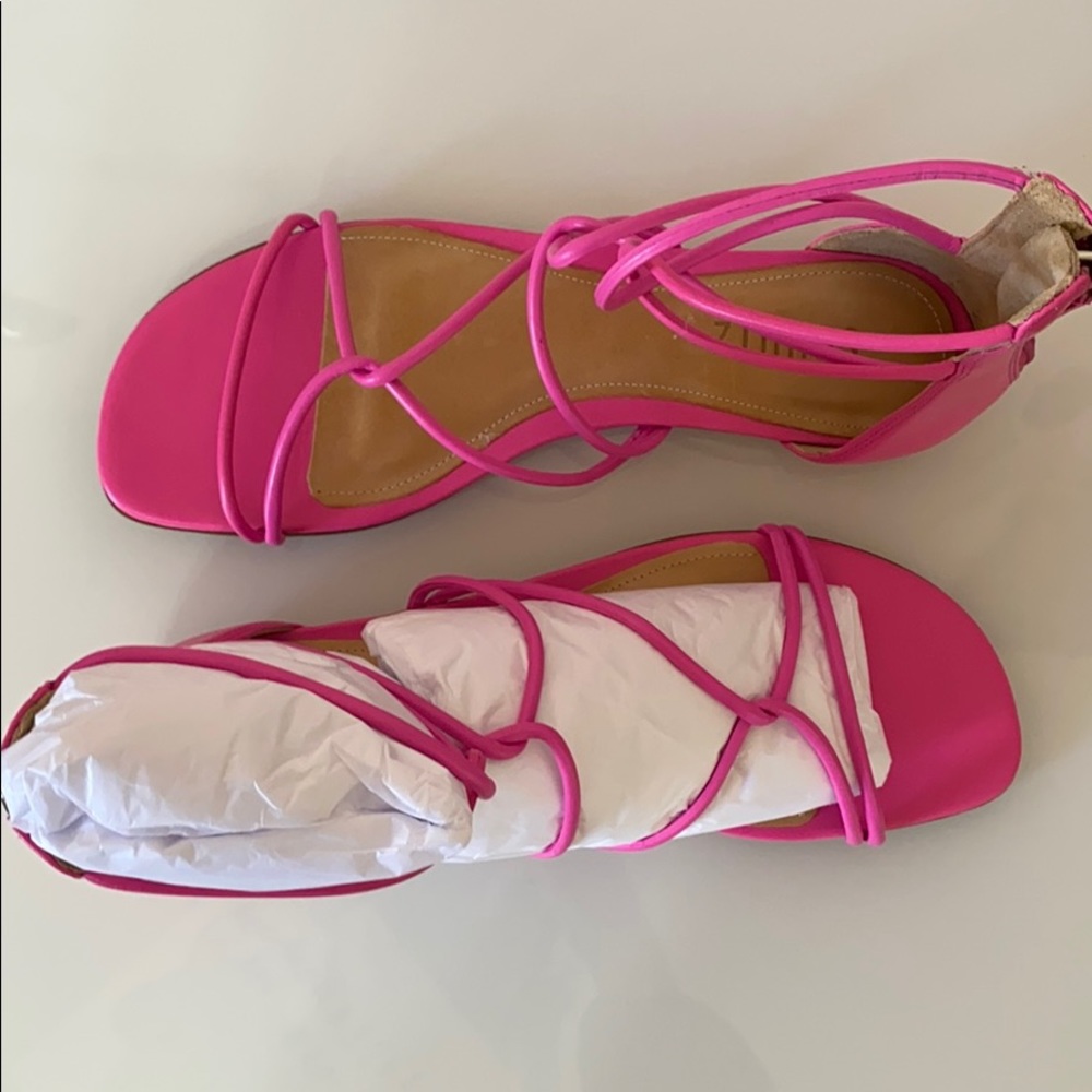 Schutz neon pink sandals size 7.5